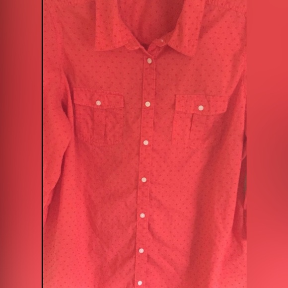 St. John’s Bay Plus Size 3/4 Sleeve Button Down 1X - Picture 3 of 6